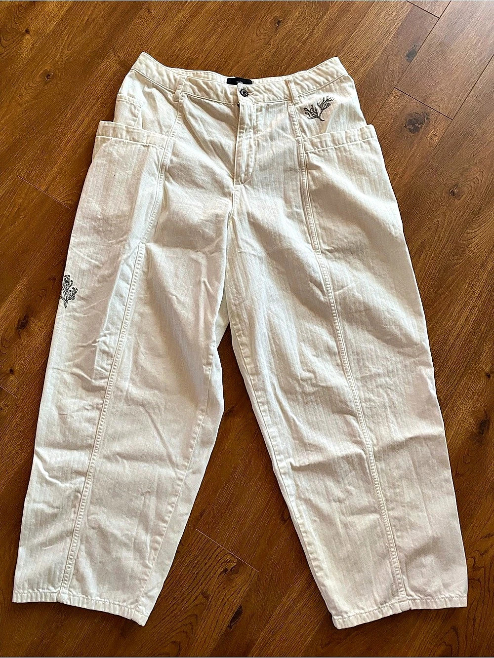 Finisterre Croft Workwear Barrel Pant Straight Leg Pants White 32R
